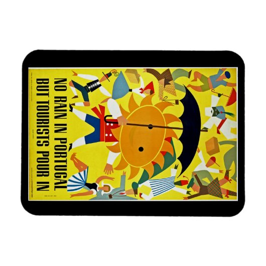 Geen regen in Portugal ~ Tourist Pour in Magneet (Horizontaal)