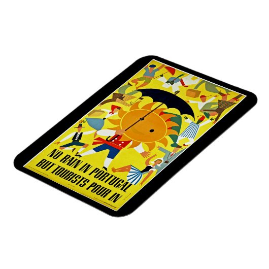 Geen regen in Portugal ~ Tourist Pour in Magneet (Linkerzijde)