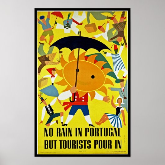 Geen regen in Portugal ~ Tourist Pour in Poster (Voorkant)