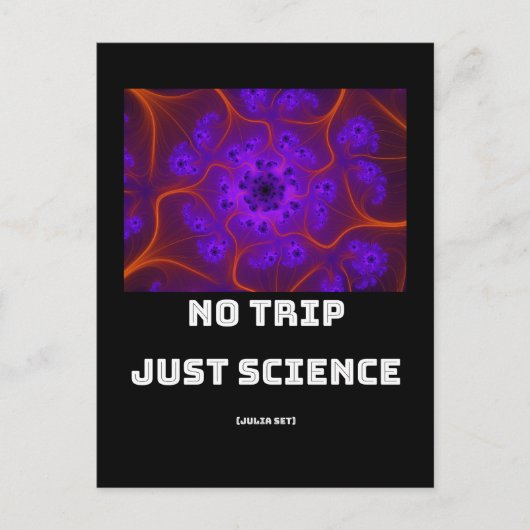 Geen reis alleen maar wetenschap Mandelbrot Julia  Briefkaart (Voorkant)