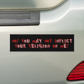 Geen religie bumpersticker (Op auto)