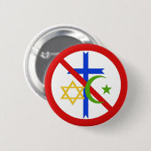 Geen religie ronde button 5,7 cm (Voorkant /achterkant)