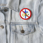 Geen religie ronde button 5,7 cm (In situ)