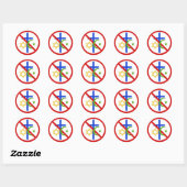 Geen religie ronde sticker (Vel)