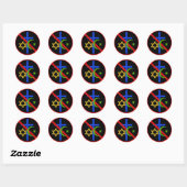 Geen religie ronde sticker (Vel)