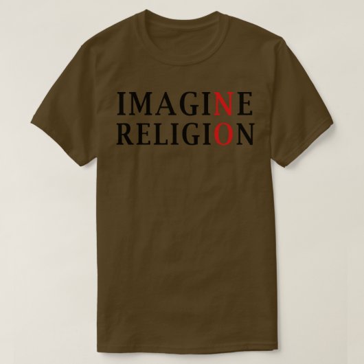 Geen religie t-shirt (Design voorkant)