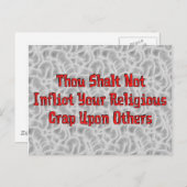 Geen religieuze krap briefkaart (Voorkant / Achterkant)