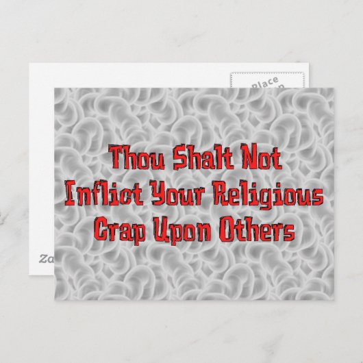 Geen religieuze krap briefkaart (Voorkant / Achterkant)