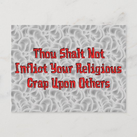 Geen religieuze krap briefkaart (Voorkant)