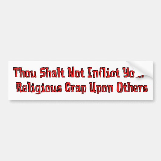 Geen religieuze krap bumpersticker (Voorkant)