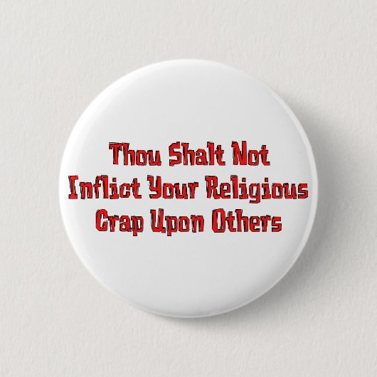 Geen religieuze krap ronde button 5,7 cm (Voorkant)