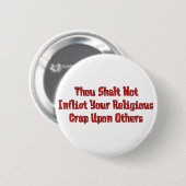 Geen religieuze krap ronde button 5,7 cm (Voorkant /achterkant)