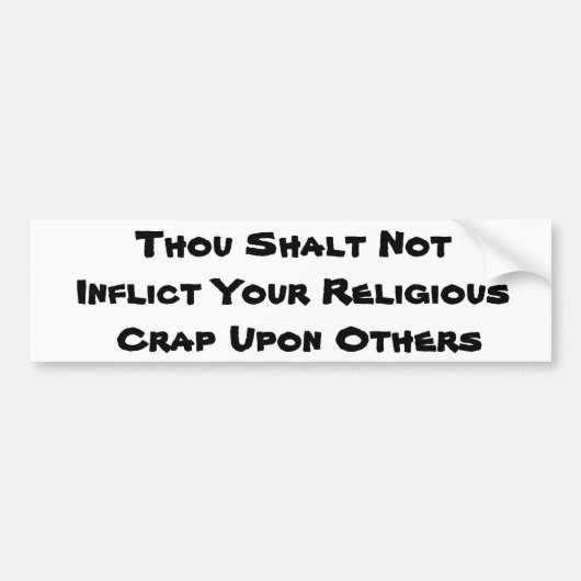 Geen religieuze onzin bumpersticker (Voorkant)