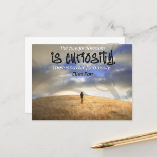 "Geen remedie voor nieuwsgierigheid" Inspirerend Q Briefkaart