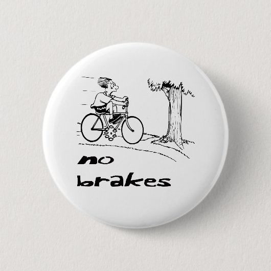Geen remmen biker ronde button 5,7 cm (Voorkant)