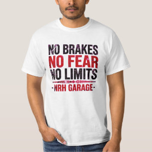 Geen Remmen Geen Angst Geen Grenzen Vintage Garage T-shirt