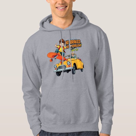 Geen remmen, geen probleem! schaatsleven hoodie (Voorkant)