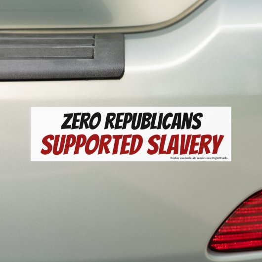 Geen republikeinen Ondersteunde slanke-bumperstick Bumpersticker (Op auto)