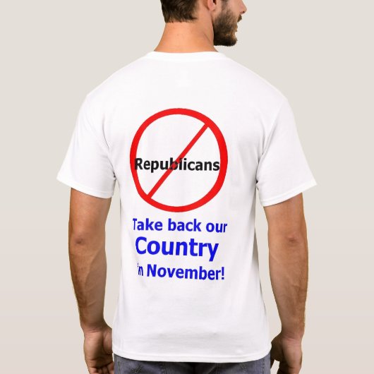 Geen republikeinen t-shirt (Achterkant)
