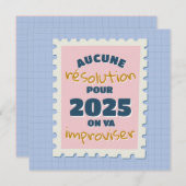 Geen resolutie dit jaar feestdagenkaart (Voorkant / Achterkant)