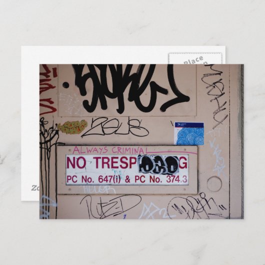 Geen respassing briefkaart (Voorkant / Achterkant)