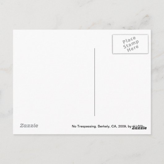 Geen respassing briefkaart (Achterkant)