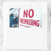 Geen respassing rechthoekige sticker (Tas)