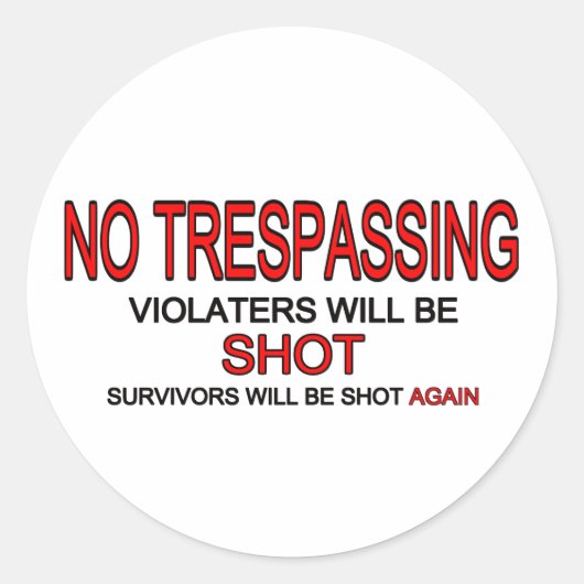 Geen respassing ronde sticker (Voorkant)