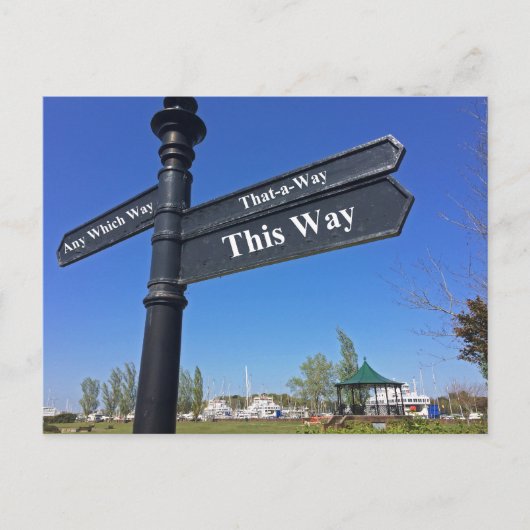 'Geen richting' Briefkaart (Voorkant)