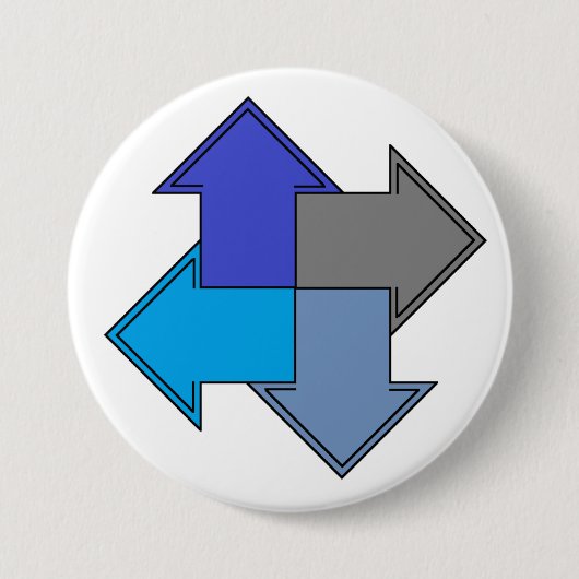 geen richtingaanwijzer ronde button 7,6 cm (Voorkant)