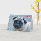 Geen rimpels Pug Verjaardag Kaart (Gele Bloem)