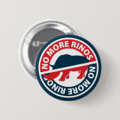 Geen RINOS meer Ronde Button 5,7 Cm (Voorkant /achterkant)