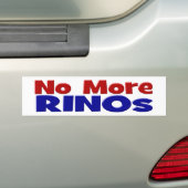 Geen RINO's meer rood en blauw Bumpersticker (Op auto)