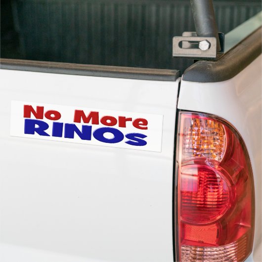 Geen RINO's meer rood en blauw Bumpersticker (Op Truck)