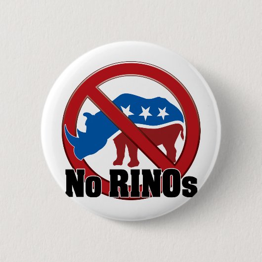 Geen RINO's Ronde Button 5,7 Cm (Voorkant)