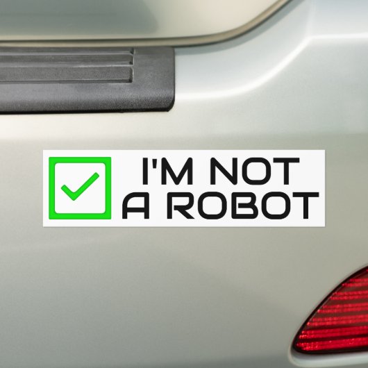 Geen Robot Bumpersticker (Op auto)