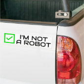 Geen Robot Bumpersticker (Op Truck)
