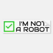 Geen Robot Bumpersticker (Voorkant)