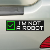 Geen Robot (dark) Bumpersticker (Op auto)