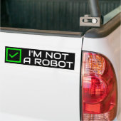 Geen Robot (dark) Bumpersticker (Op Truck)