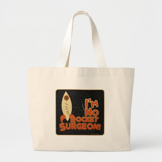 Geen Rocket Surgeon. Grote Tote Bag (Voorkant)
