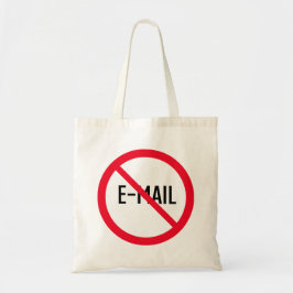 Geen rode cirkelteken voor e-mail | Budget Canvas  Tote Bag