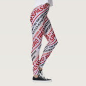 geen rode strepen op wit leggings (Rechts)