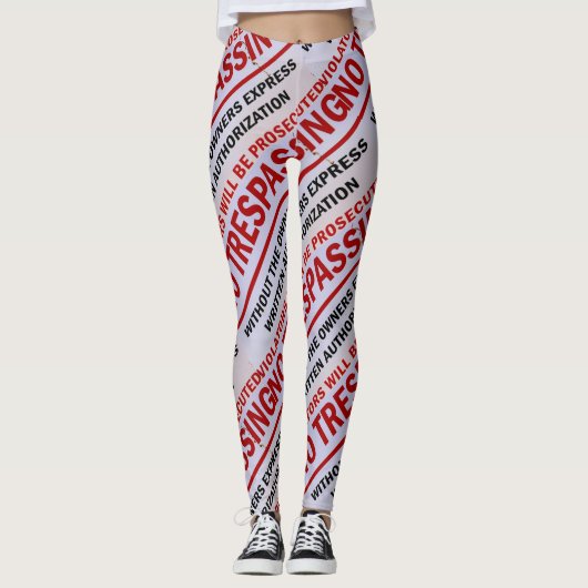 geen rode strepen op wit leggings (Voorkant)