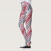 geen rode strepen op wit leggings (Links)