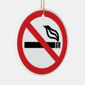 Geen Roken Anti Roken Sigaret Tabak Keramisch Ornament (Rechts)