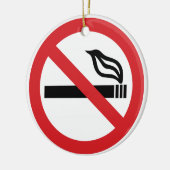 Geen Roken Anti Roken Sigaret Tabak Keramisch Ornament (Links)