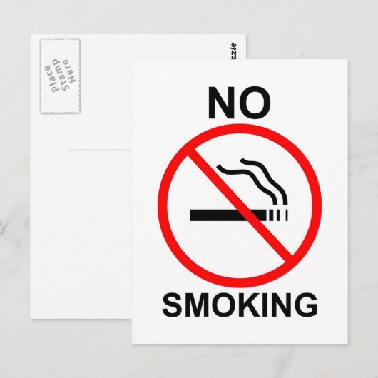 Geen roken briefkaart (Voorkant / Achterkant)