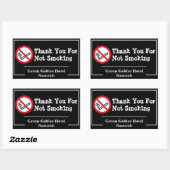 Geen roken - Dank u voor het niet roken Rechthoekige Sticker (Vel)