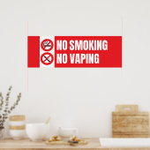 Geen roken Geen afdampingsPoster Poster (Keuken)